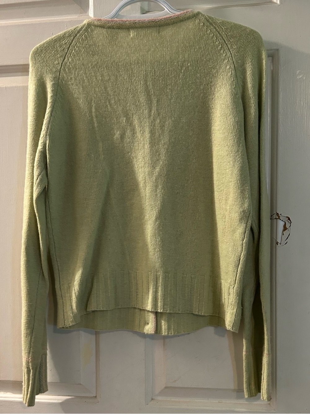 Anthropologie Light Green Embellished Button-Front Cardigan - Picture 2 of 2